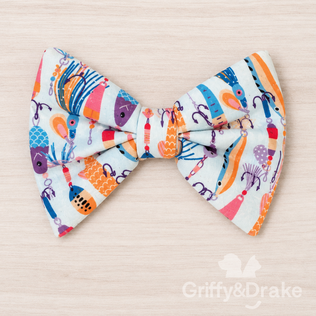 Dog Bow-Tie - Gone Fishing!