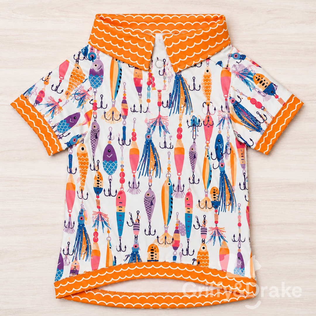 Gone Fishing XL Dog Shirt