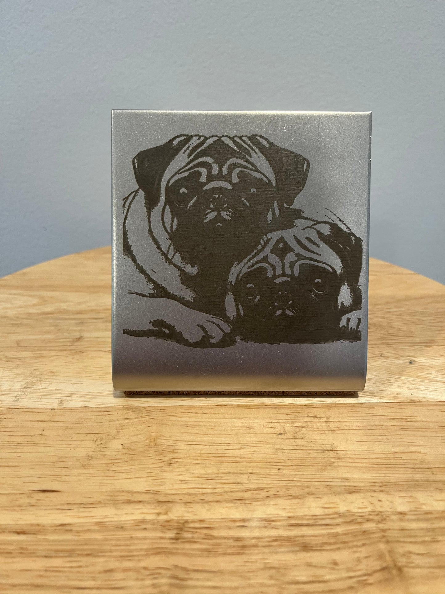Stainless-Steel Free Standing Pug Art!