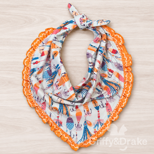 Gone Fishing Ruffle Bandana
